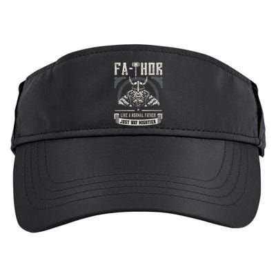 FaThor Father Just Mightier Hammer Viking Fathers Day Adult Drive Performance Visor