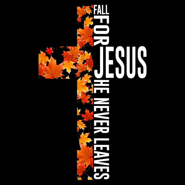 Fall For Jesus He Never Leaves Christian Faith Jesus Cross Sustainable Bucket Hat