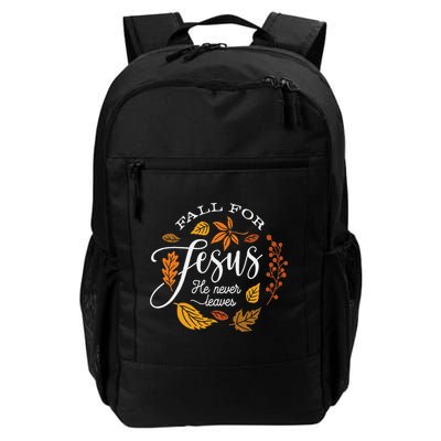 Fall For Jesus He Never Leaves Backpack