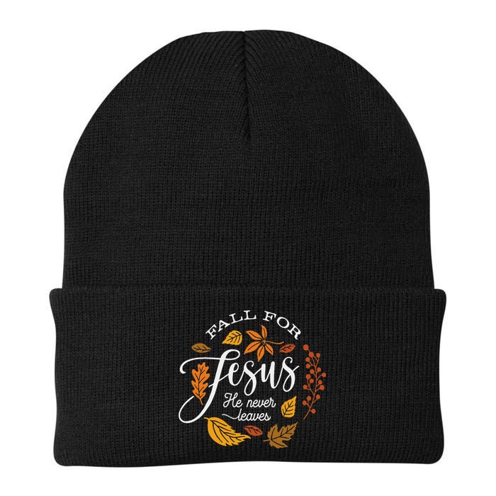 Fall For Jesus He Never Leaves Beanie