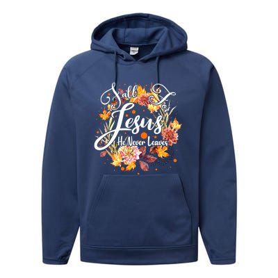 Fall For Jesus He Never Leaves Costume Christian Fall Performance Fleece Hoodie