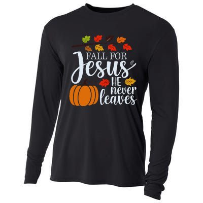 Fall For Jesus He Never Leaves Cooling Performance Long Sleeve Crew