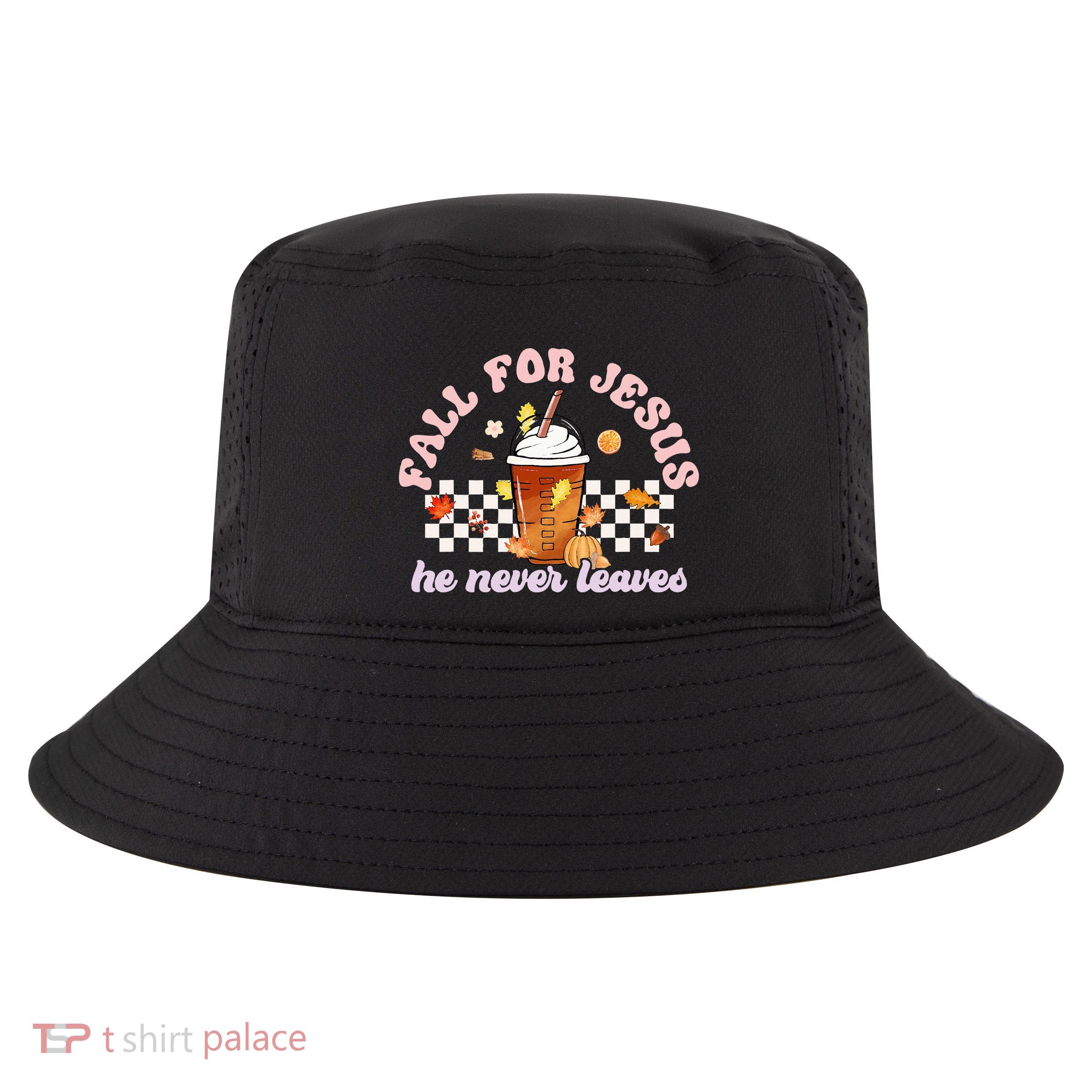 Fall For Jesus Pumpkin Spice Autumn Vibes Cool Comfort Performance Bucket Hat