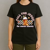 Fall For Jesus Pumpkin Spice Autumn Vibes T-Shirt