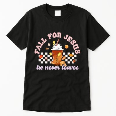 Fall For Jesus Pumpkin Spice Autumn Vibes Tall T-Shirt