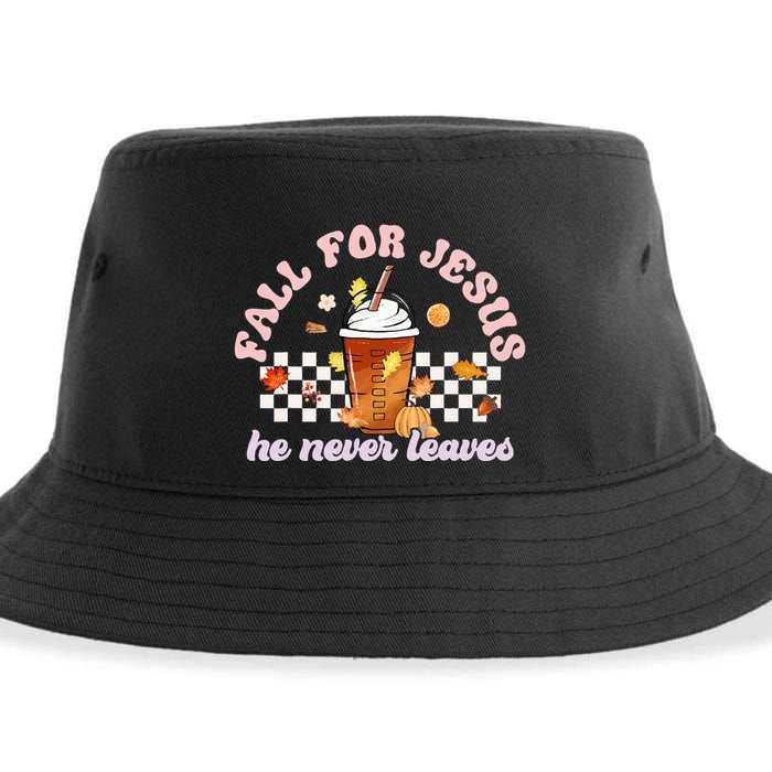 Fall For Jesus Pumpkin Spice Autumn Vibes Sustainable Bucket Hat
