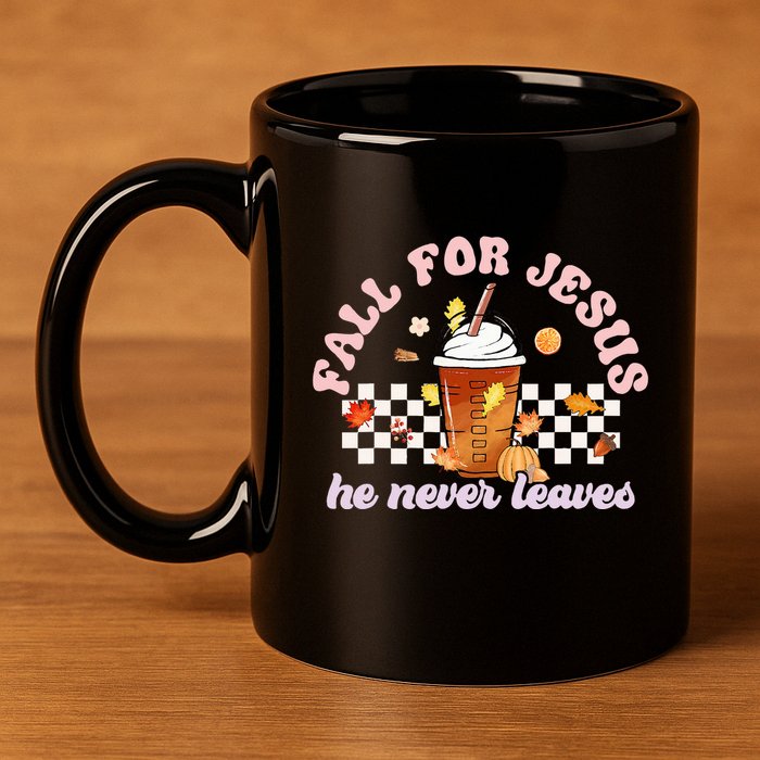 Fall For Jesus Pumpkin Spice Autumn Vibes 11oz C Handle Ceramic Mug