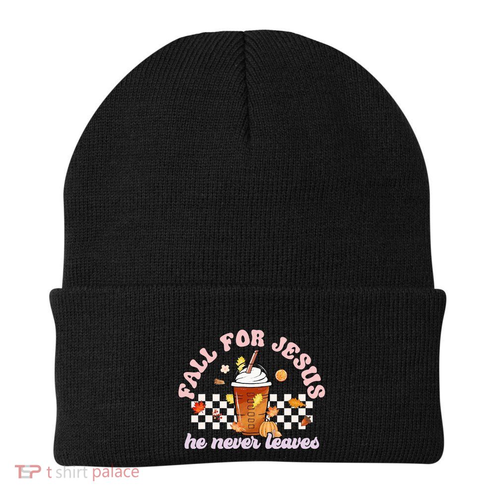 Fall For Jesus Pumpkin Spice Autumn Vibes Beanie