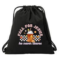Fall For Jesus Pumpkin Spice Autumn Vibes Drawstring Bag