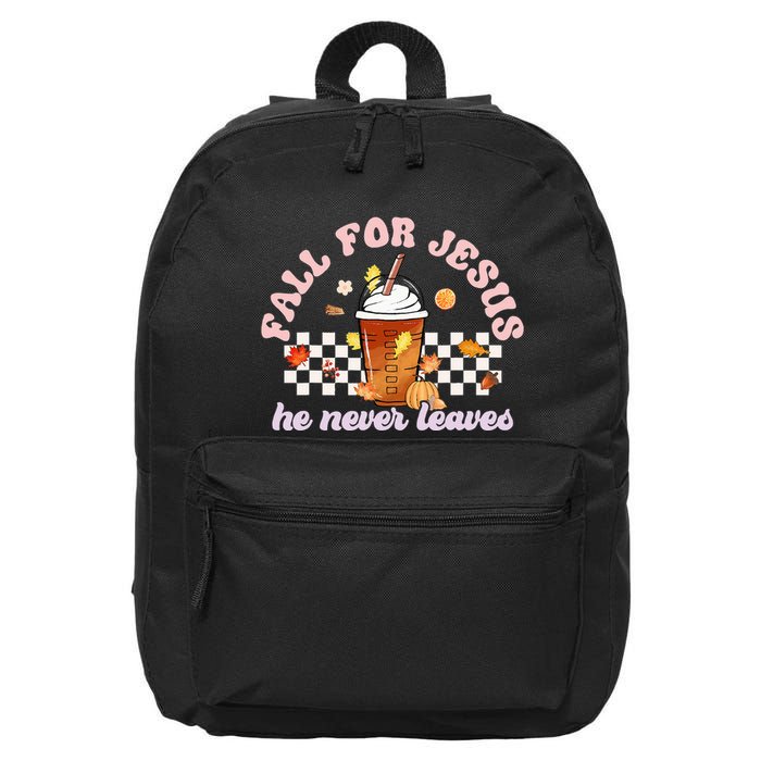 Fall For Jesus Pumpkin Spice Autumn Vibes 16 in Basic Backpack
