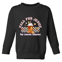 Fall For Jesus Pumpkin Spice Autumn Vibes Toddler Sweatshirt