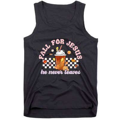 Fall For Jesus Pumpkin Spice Autumn Vibes Tank Top
