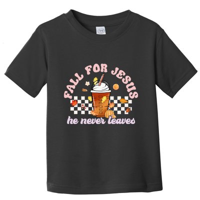 Fall For Jesus Pumpkin Spice Autumn Vibes Toddler T-Shirt