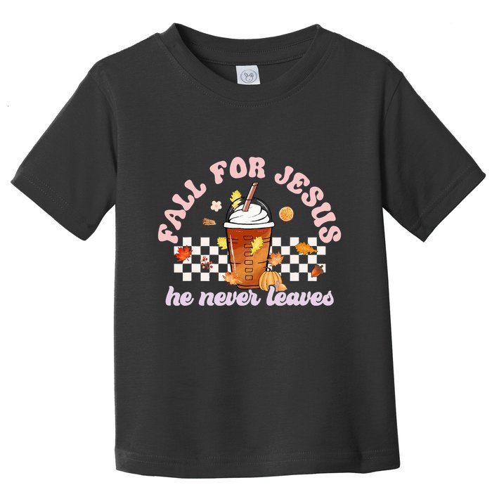 Fall For Jesus Pumpkin Spice Autumn Vibes Toddler T-Shirt