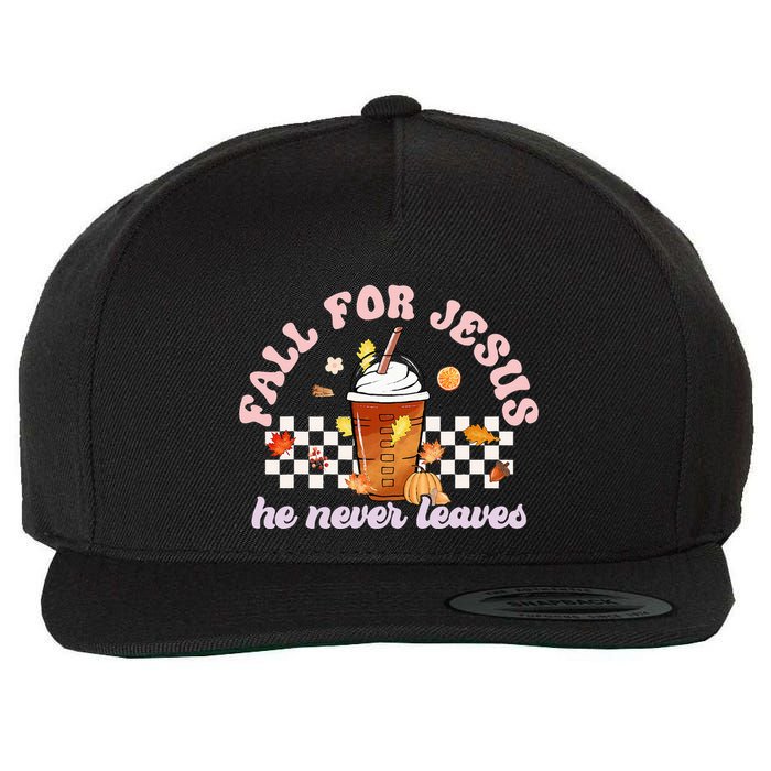 Fall For Jesus Pumpkin Spice Autumn Vibes Wool Snapback Cap