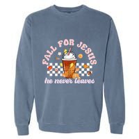 Fall For Jesus Pumpkin Spice Autumn Vibes Garment-Dyed Sweatshirt