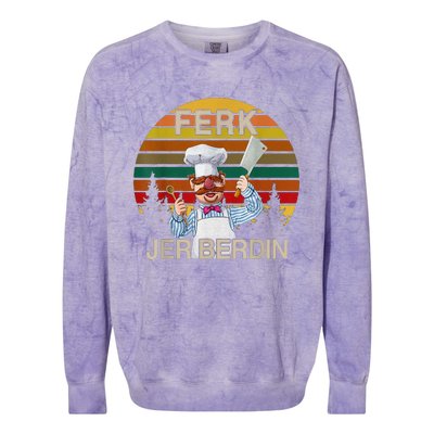 Funny Ferk Jer Berdin Retro Vintage Gift Colorblast Crewneck Sweatshirt