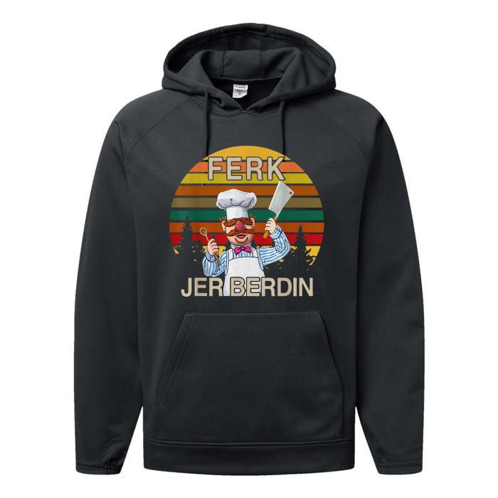 Funny Ferk Jer Berdin Retro Vintage Gift Performance Fleece Hoodie