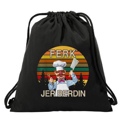 Funny Ferk Jer Berdin Retro Vintage Gift Drawstring Bag