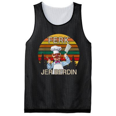 Funny Ferk Jer Berdin Retro Vintage Gift Mesh Reversible Basketball Jersey Tank