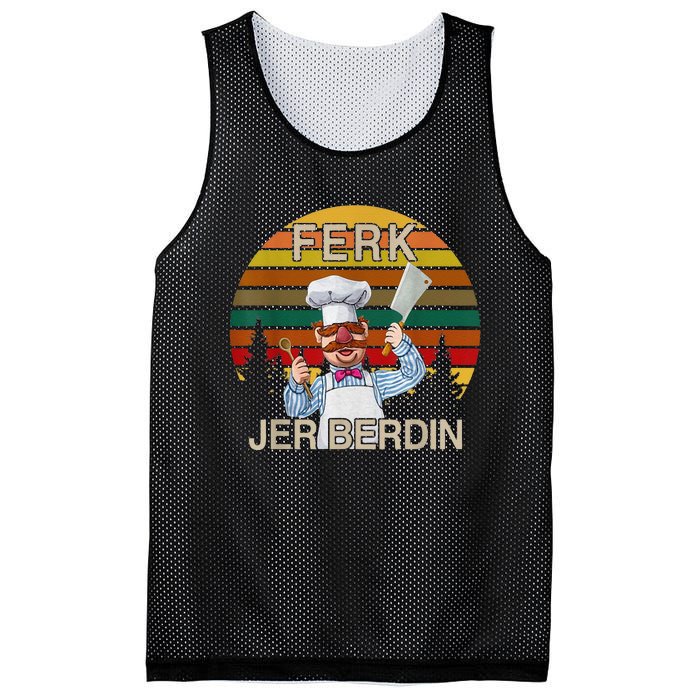 Funny Ferk Jer Berdin Retro Vintage Gift Mesh Reversible Basketball Jersey Tank