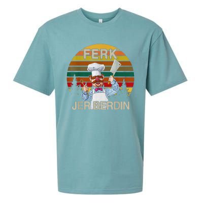 Funny Ferk Jer Berdin Retro Vintage Gift Sueded Cloud Jersey T-Shirt