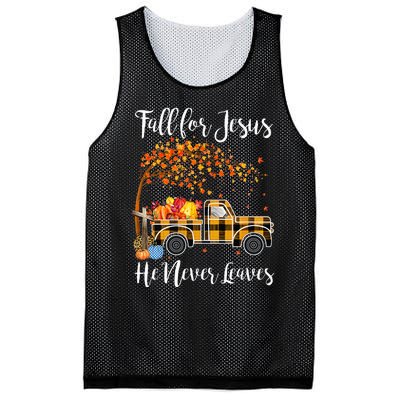 Fall For Jesus He Never Leaves Thanksgiving Jesus Mesh Reversible Basketball Jersey Tank