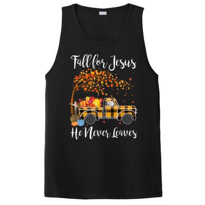 Fall For Jesus He Never Leaves Thanksgiving Jesus PosiCharge Competitor Tank