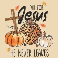 Fall for Jesus He Never Leaves Christian Thanksgiving Dinner Drawstring Bag