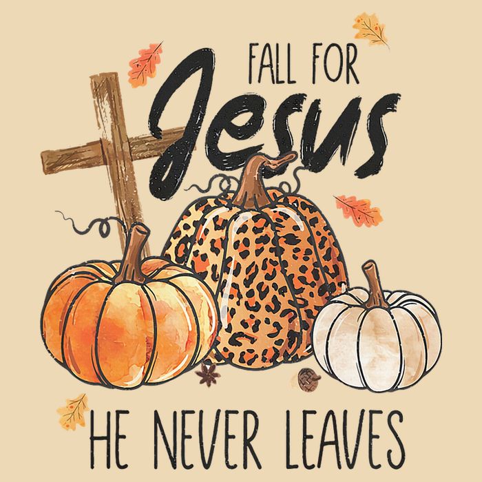 Fall for Jesus He Never Leaves Christian Thanksgiving Dinner Drawstring Bag