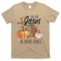 Fall for Jesus He Never Leaves Christian Thanksgiving Dinner T-Shirt