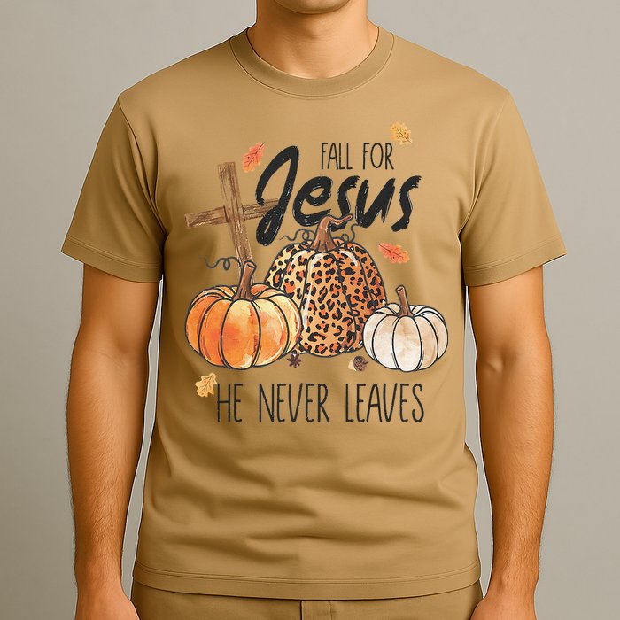 Fall for Jesus He Never Leaves Christian Thanksgiving Dinner T-Shirt