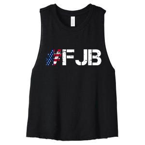 #FJB F Joe Biden FJB Women's Racerback Cropped Tank