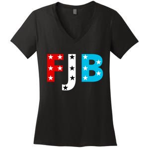 FJB F Joe Biden Star Logo Women's V-Neck T-Shirt