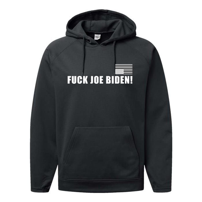 FJB F Joe Biden Upside Down American Flog Performance Fleece Hoodie