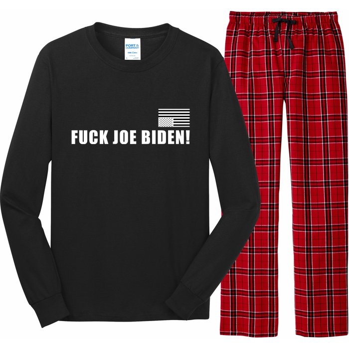 FJB F Joe Biden Upside Down American Flog Long Sleeve Pajama Set