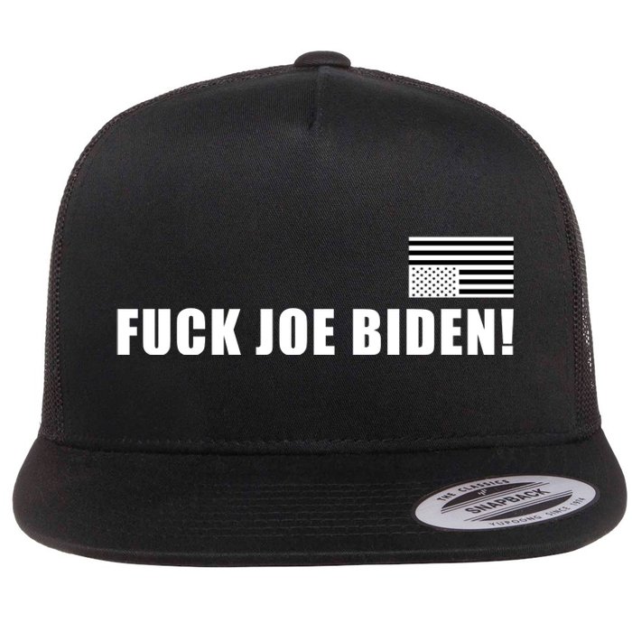 FJB F Joe Biden Upside Down American Flog Flat Bill Trucker Hat