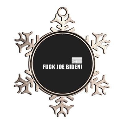 FJB F Joe Biden Upside Down American Flog Metallic Star Ornament