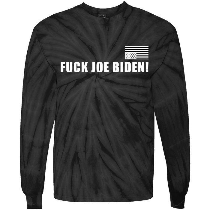 FJB F Joe Biden Upside Down American Flog Tie-Dye Long Sleeve Shirt