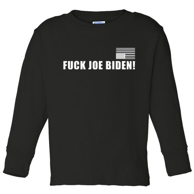 FJB F Joe Biden Upside Down American Flog Toddler Long Sleeve Shirt