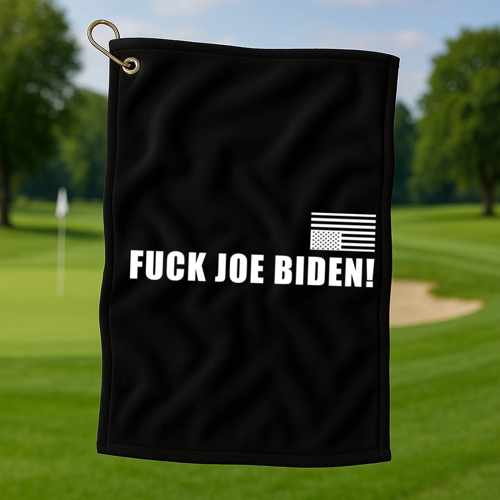 FJB F Joe Biden Upside Down American Flog Golf Towel