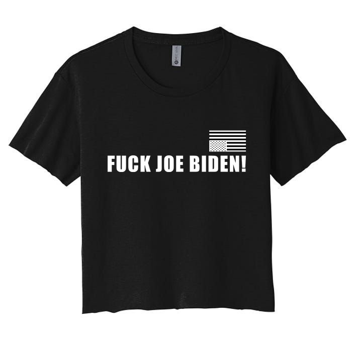 FJB F Joe Biden Upside Down American Flog Women's Crop Top Tee