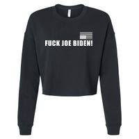 FJB F Joe Biden Upside Down American Flog Cropped Pullover Crew
