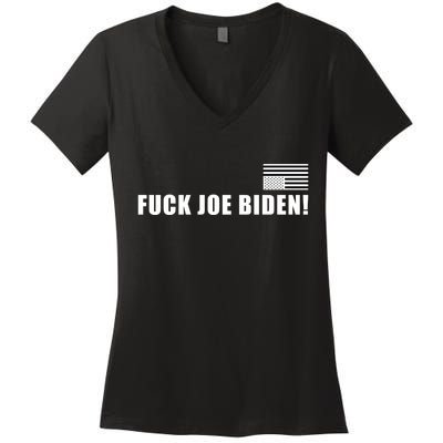 FJB F Joe Biden Upside Down American Flog Women's V-Neck T-Shirt