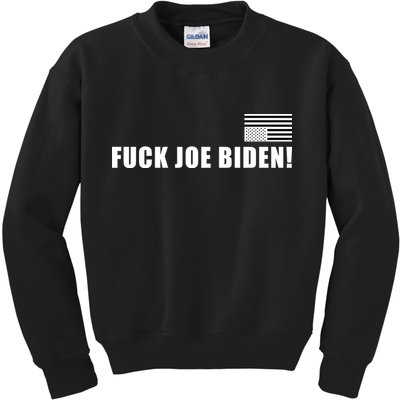 FJB F Joe Biden Upside Down American Flog Kids Sweatshirt