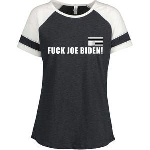 FJB F Joe Biden Upside Down American Flog Enza Ladies Jersey Colorblock Tee