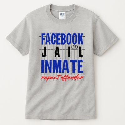 Funny Facebook Jail Inmate Repeat Offender Tall T-Shirt
