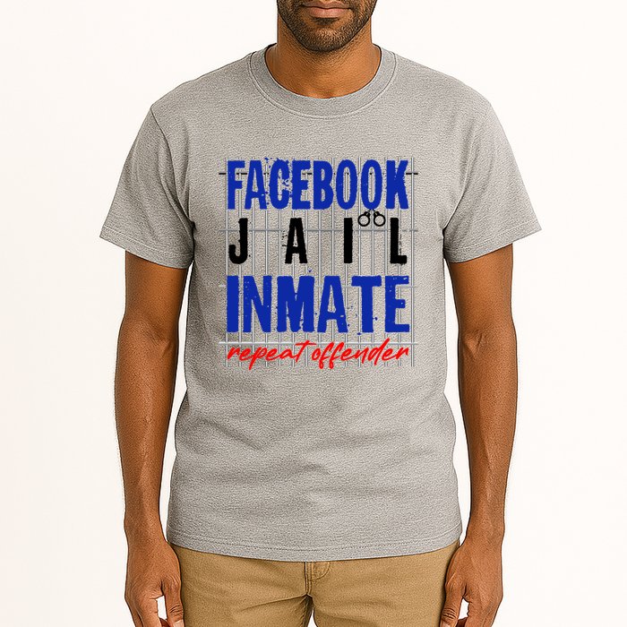 Funny Facebook Jail Inmate Repeat Offender Tall T-Shirt
