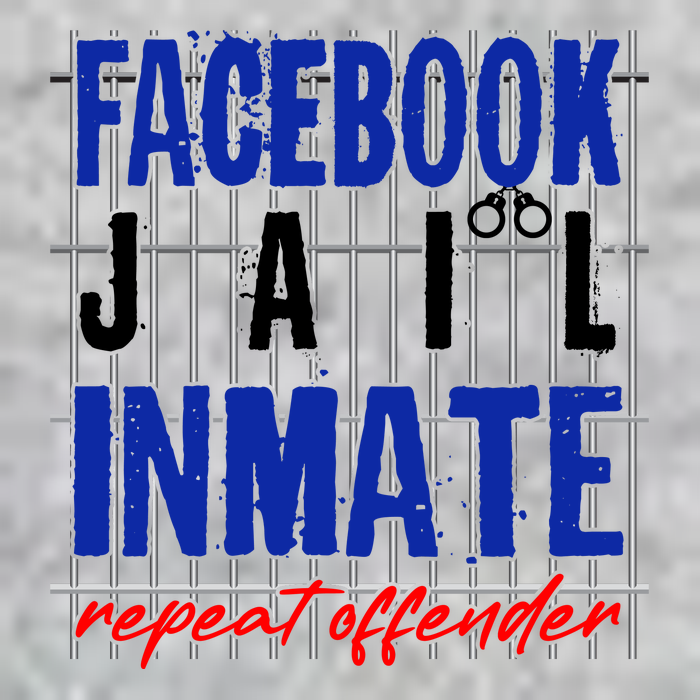 Funny Facebook Jail Inmate Repeat Offender Tall T-Shirt