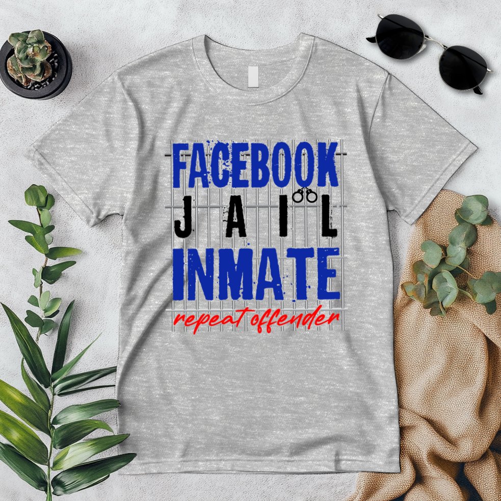 Funny Facebook Jail Inmate Repeat Offender Premium T-Shirt